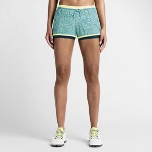 Nike Green Athletic Shorts Lightweight Moisture-Wicking